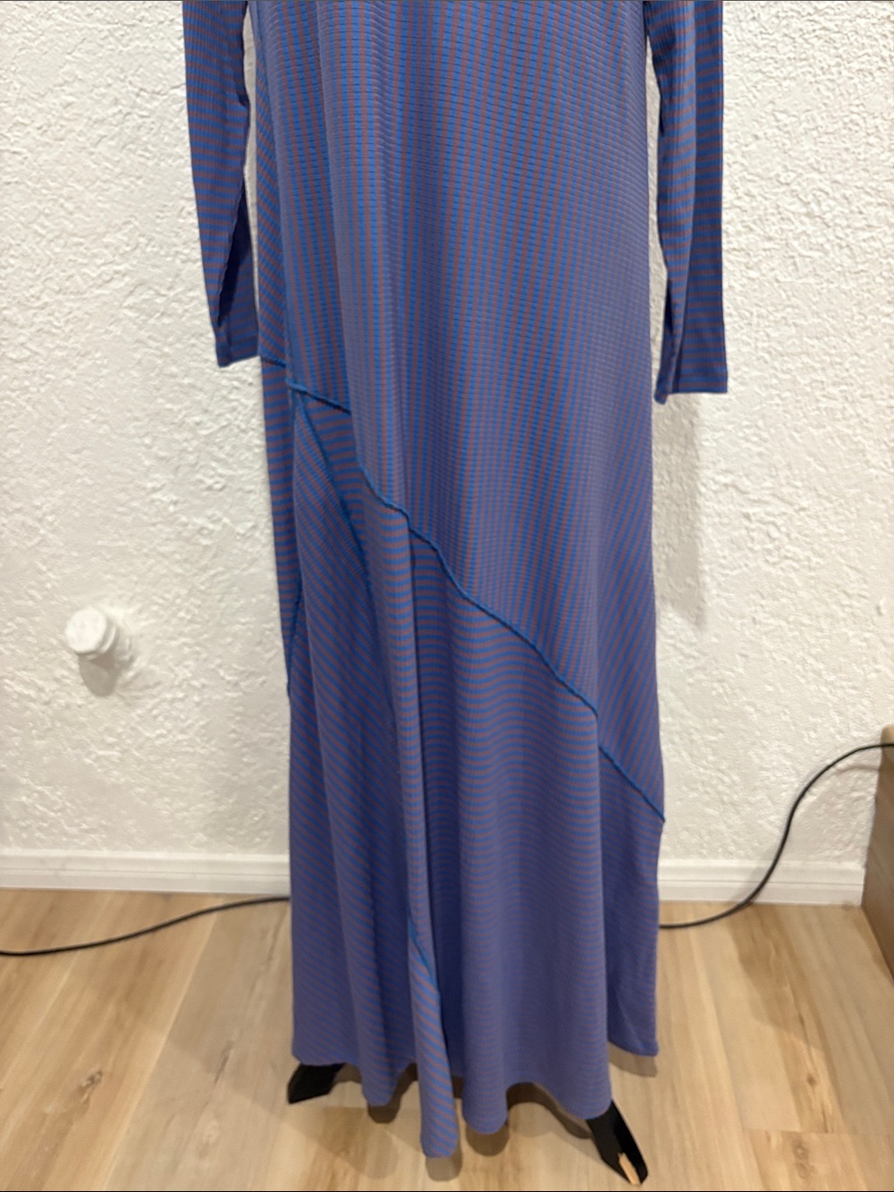 Soft Surroundings Asymmetrical Striped Midi Dress Size XL Riley Dress - Picture 6 of 10